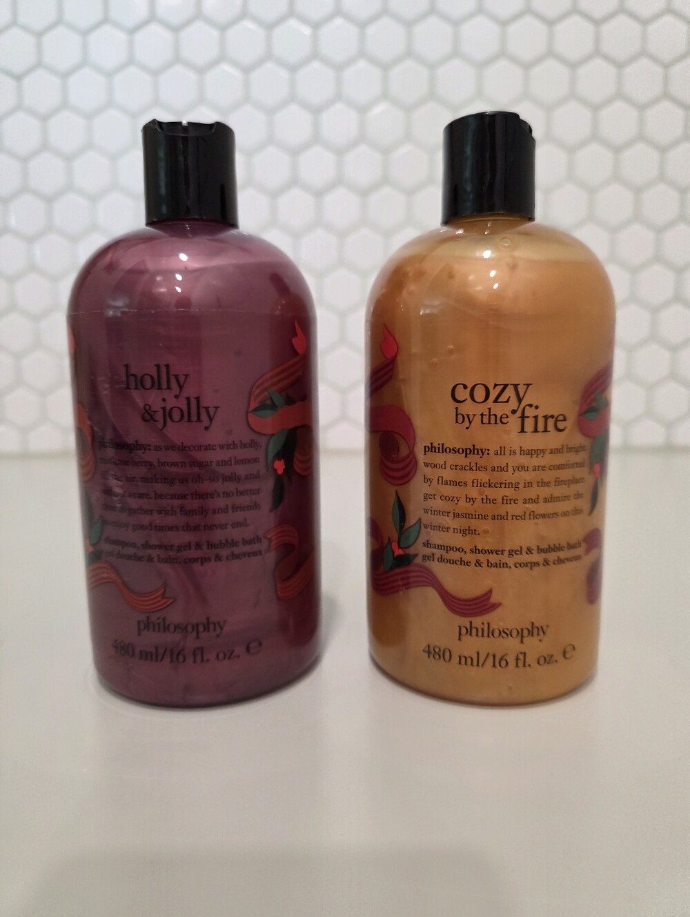 Philosophy Holly & Jolly and Cozy by the Fire Kids Shower Gels - Purple & Gold